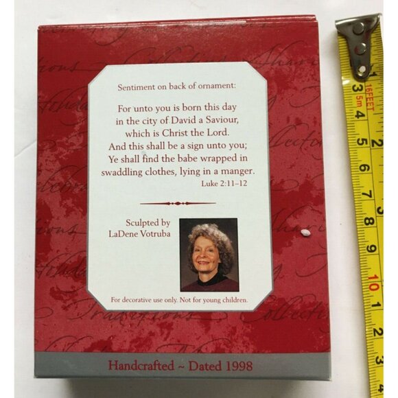 Christmas  Ornament "A Child is Born" Hallmark 1998 QX6176 LaDene Votruba Artist - Picture 3 of 4